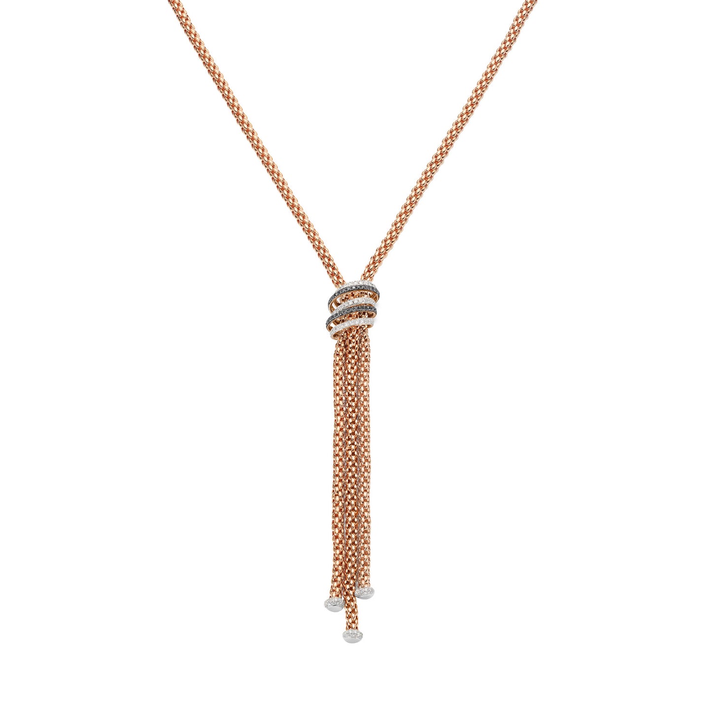 FOPE Solo Collection Lariat Necklace — Rose or White Gold