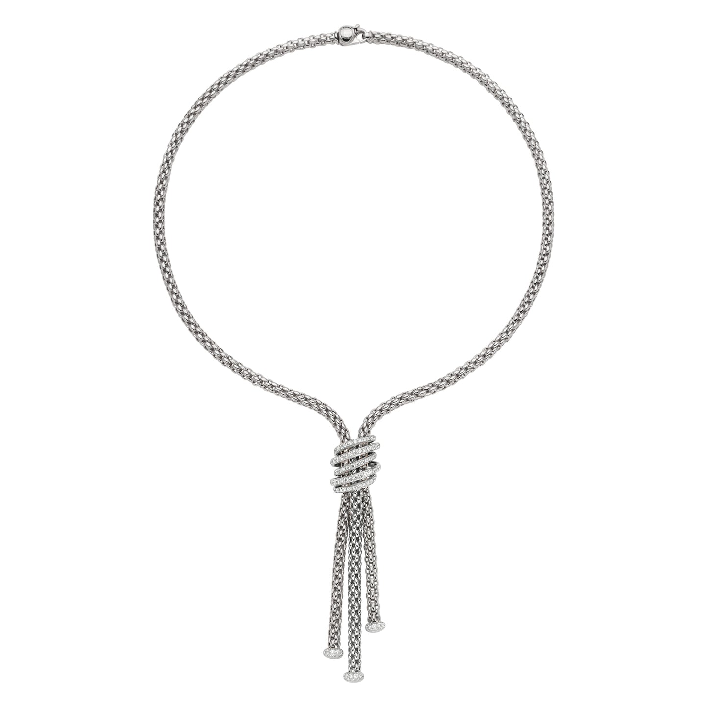 FOPE Solo Collection Choker Lariat Necklace — Diamond Pavé Accent