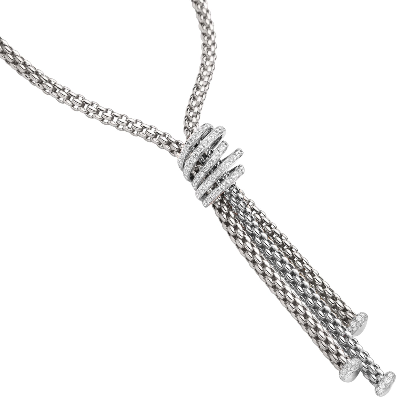 FOPE Solo Collection Choker Lariat Necklace — Diamond Pavé Accent