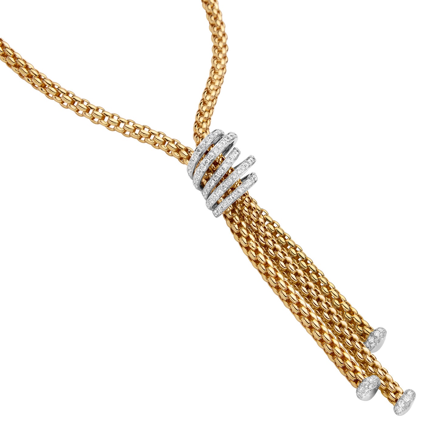 FOPE Solo Collection Choker Lariat Necklace — Diamond Pavé Accent