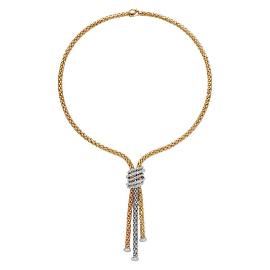FOPE Solo Collection Choker Lariat Necklace — Diamond Pavé Accent