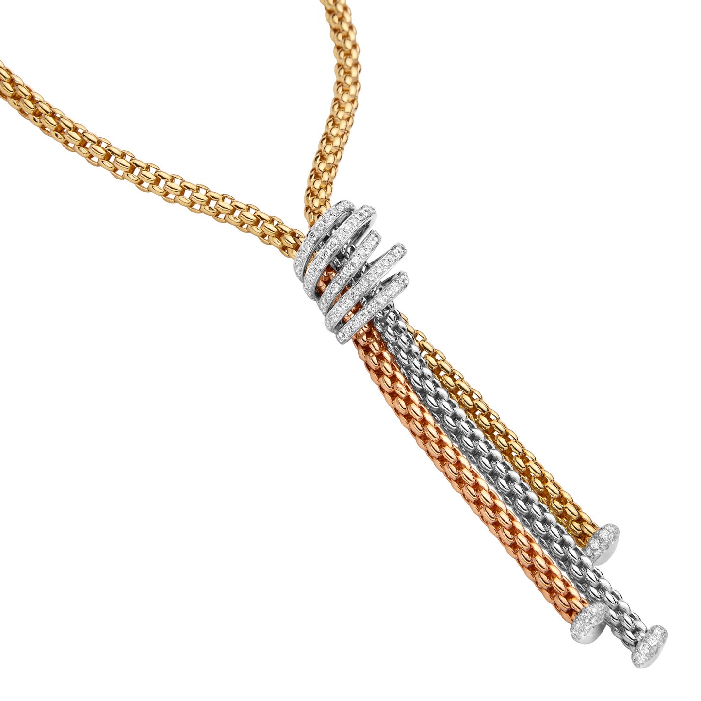 FOPE Solo Collection Choker Lariat Necklace — Diamond Pavé Accent