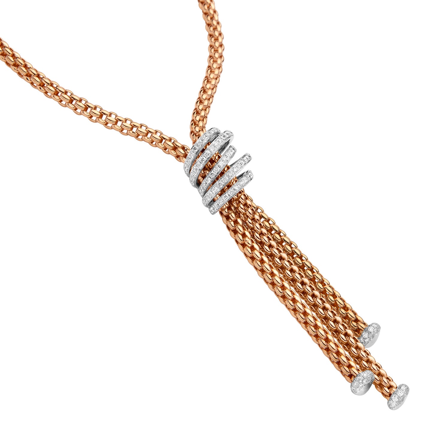 FOPE Solo Collection Choker Lariat Necklace — Diamond Pavé Accent