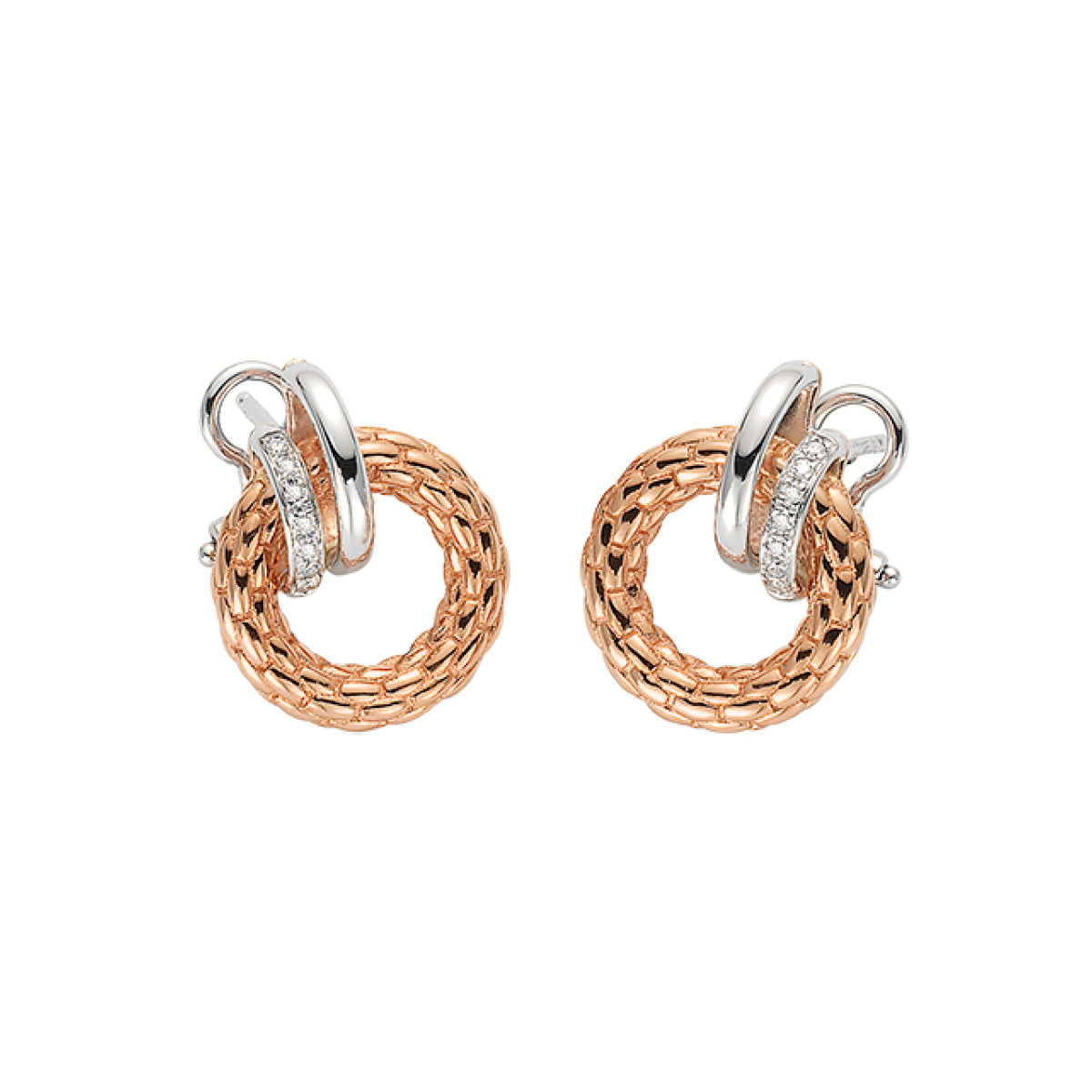 Solo Collection: Semi-Pavé Circle Earrings