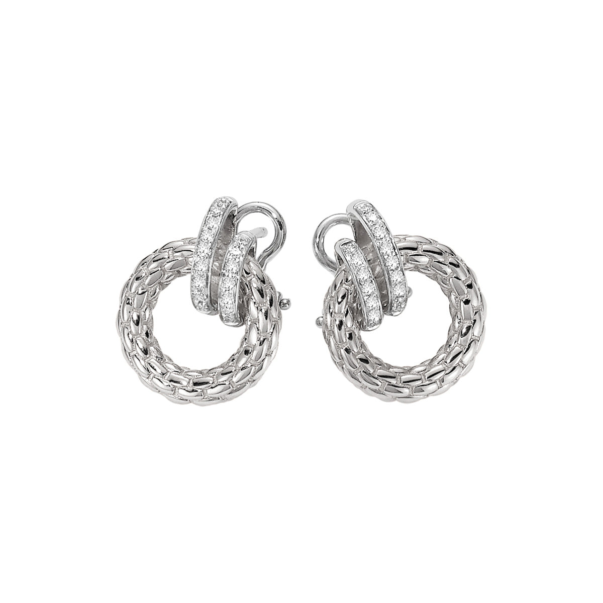 Solo Collection: Full Pavé Circle Earrings
