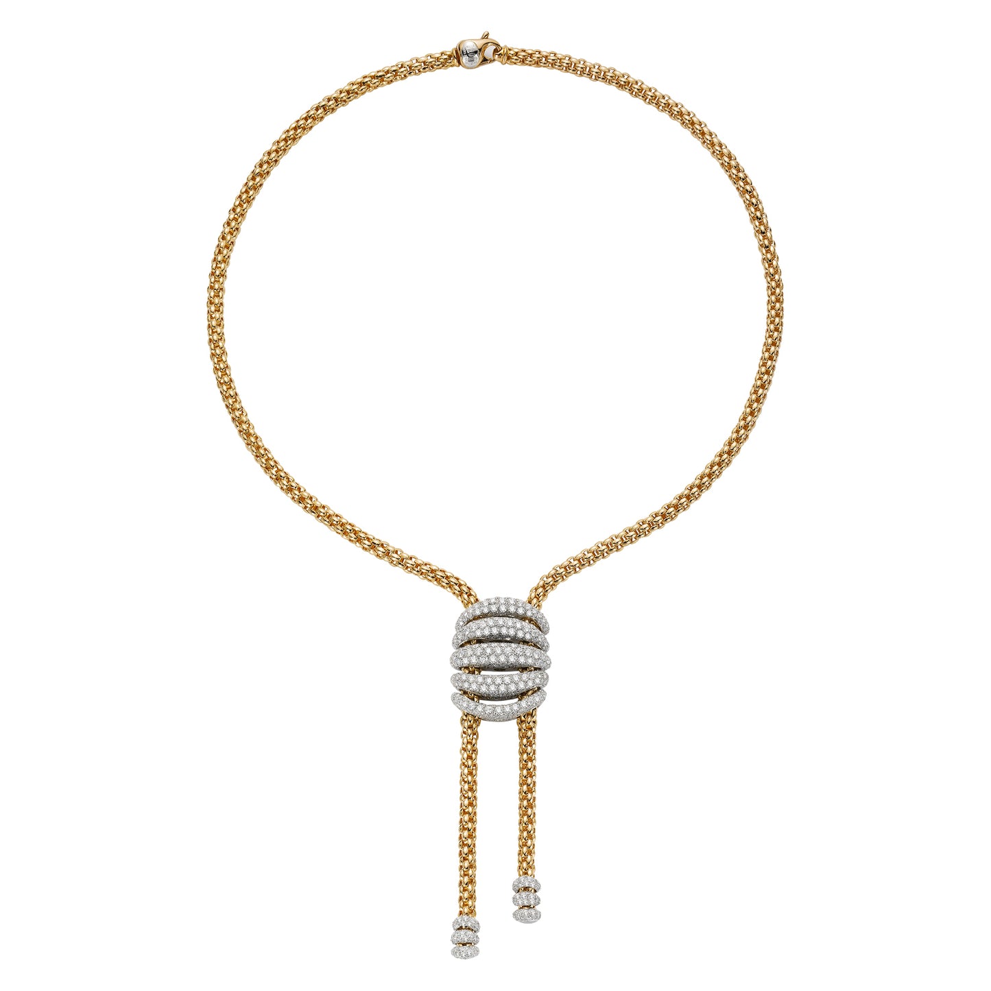FOPE Solo Collection Lariat Necklace — Large Diamond Pavé Accent