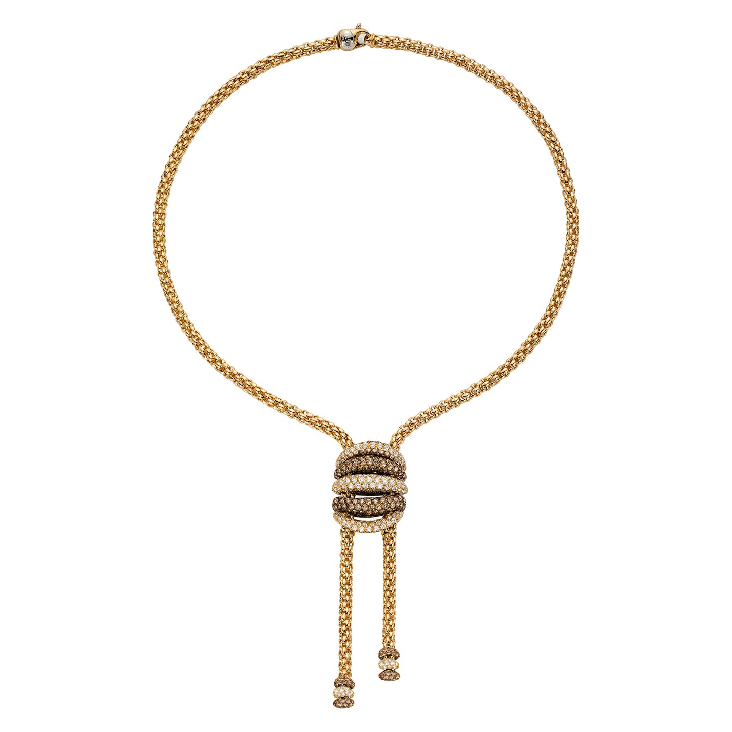FOPE Solo Collection Lariat Necklace — Large Diamond Pavé Accent
