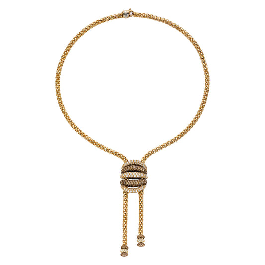 FOPE Solo Collection Lariat Necklace — Large Diamond Pavé Accent