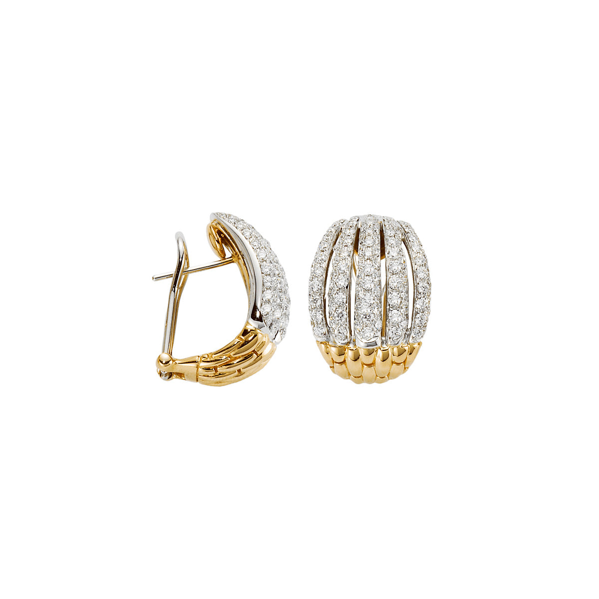 Solo Collection: Full Pavé Diamond Earrings