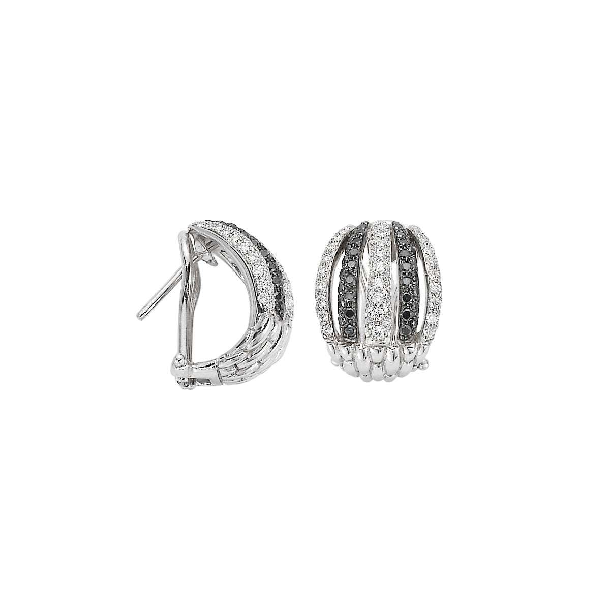 Solo Collection: Black & White Diamond Pavé Earrings