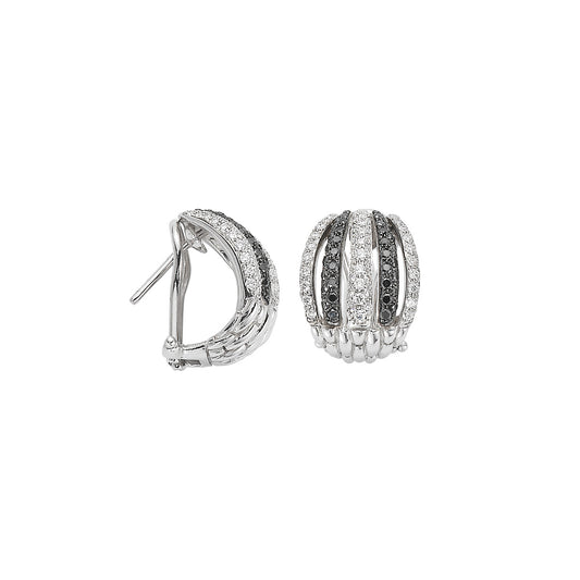 Solo Collection: Black & White Diamond Pavé Earrings