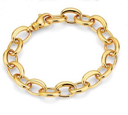18ct Yellow Gold Medium Link Chain Bracelet | 19.5cm