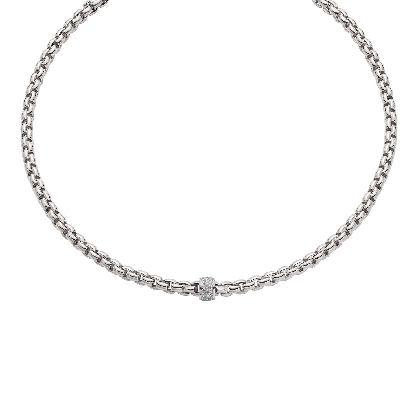 FOPE Eka Necklace- Pavé Diamond Rondel