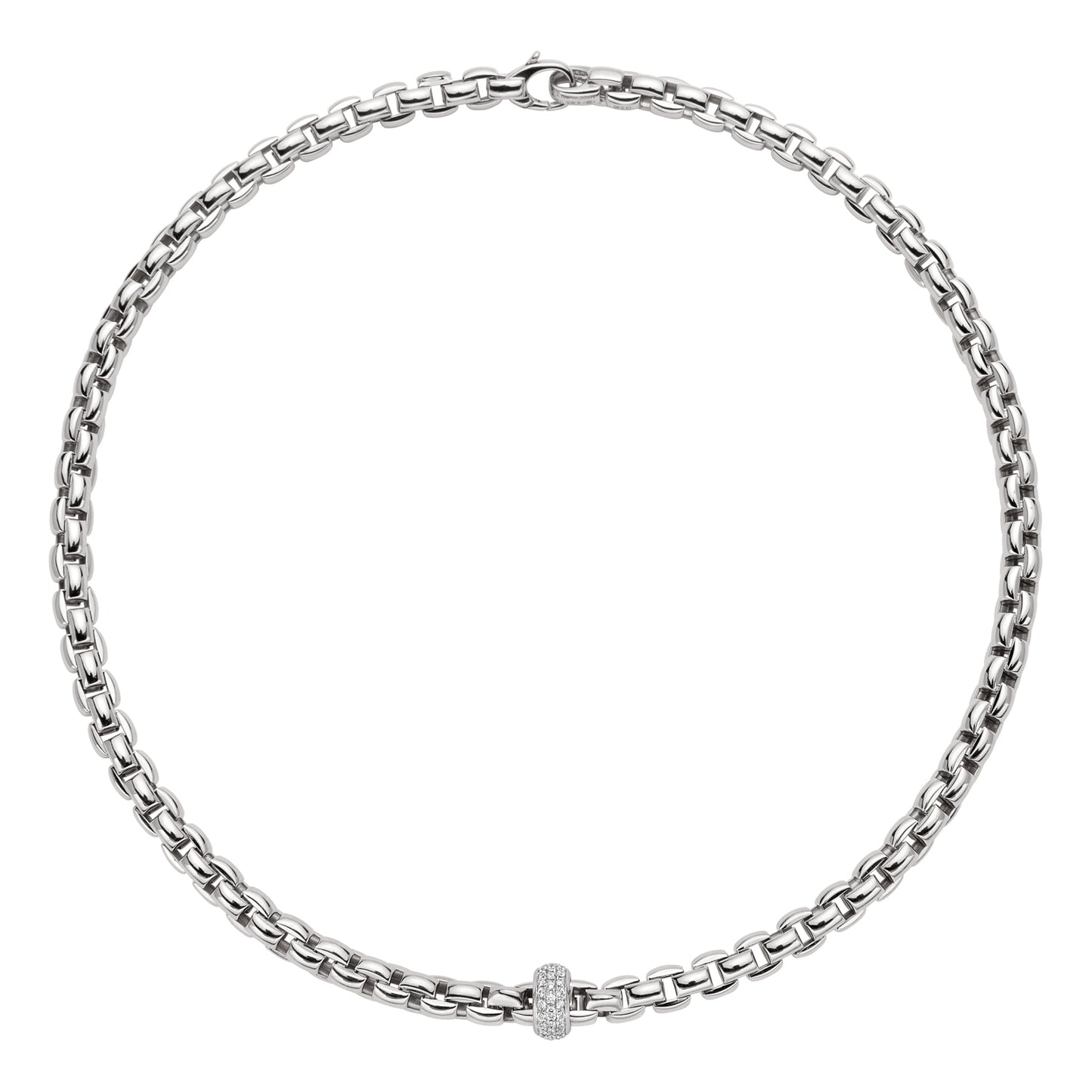 FOPE Eka Necklace- Pavé Diamond Rondel