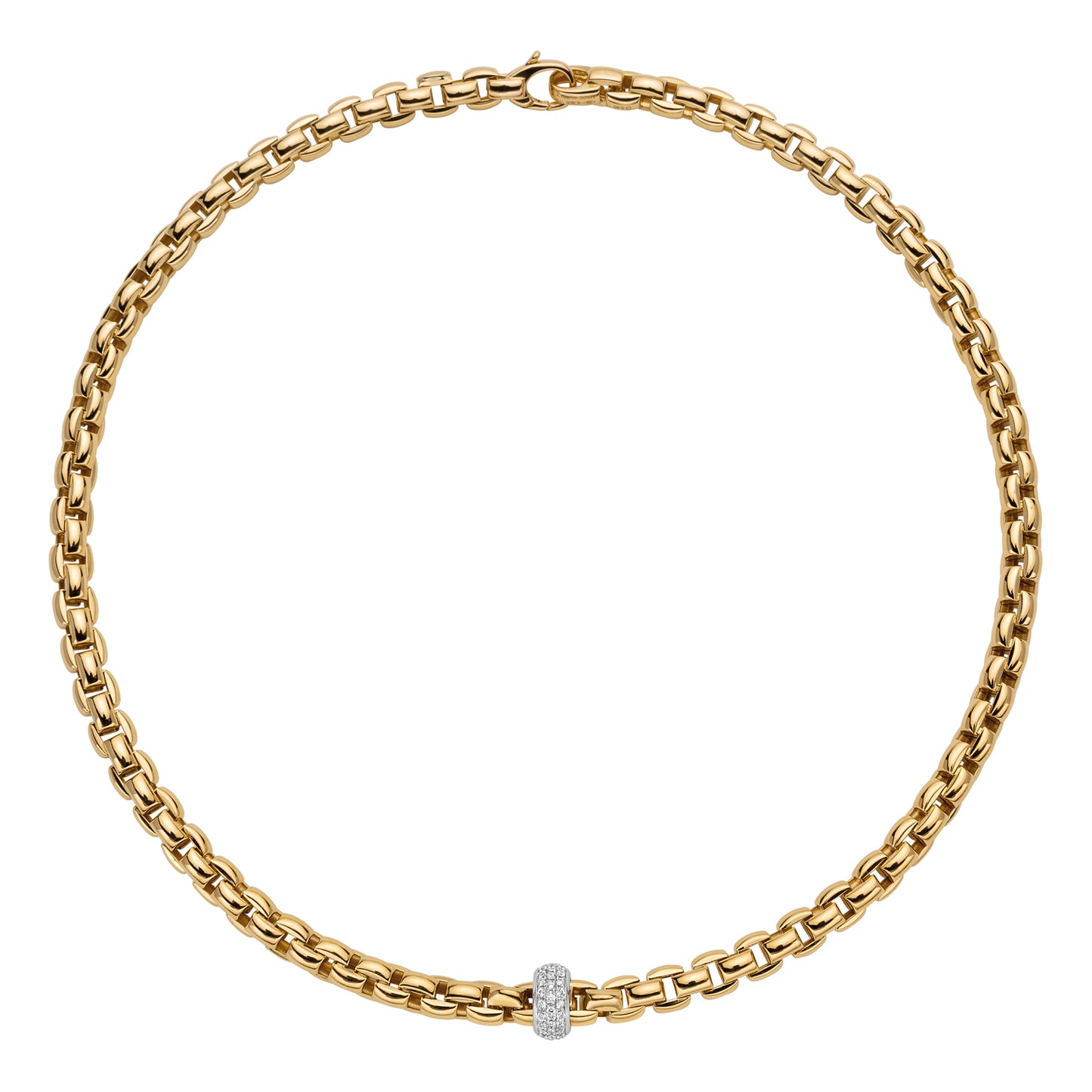 FOPE Eka Necklace- Pavé Diamond Rondel