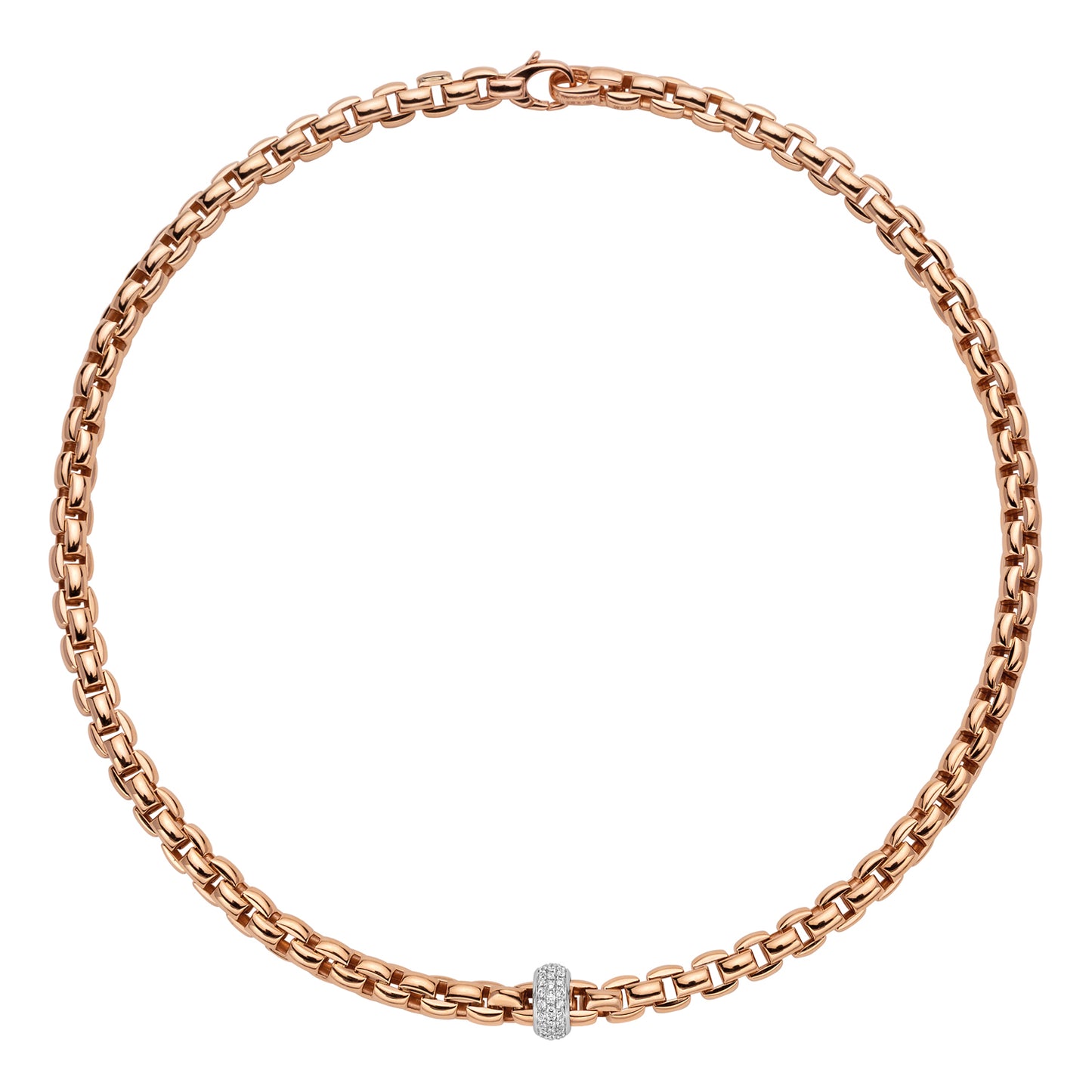 FOPE Eka Necklace- Pavé Diamond Rondel