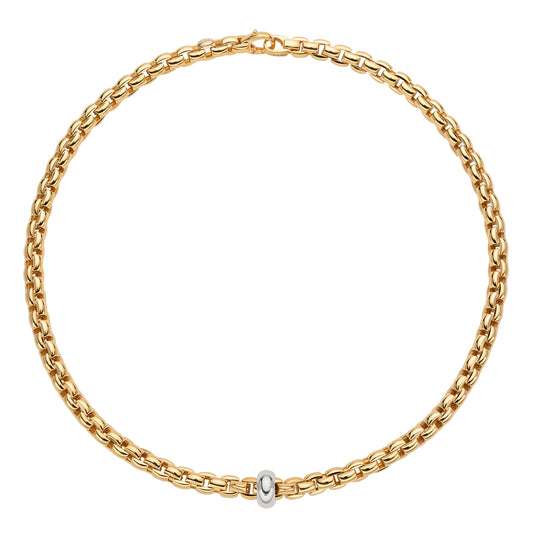 FOPE Eka Necklace- Polished Gold Rondel