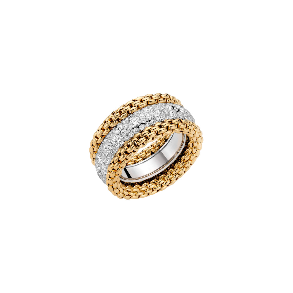 FOPE Full Pavé Diamond Bubble Ring