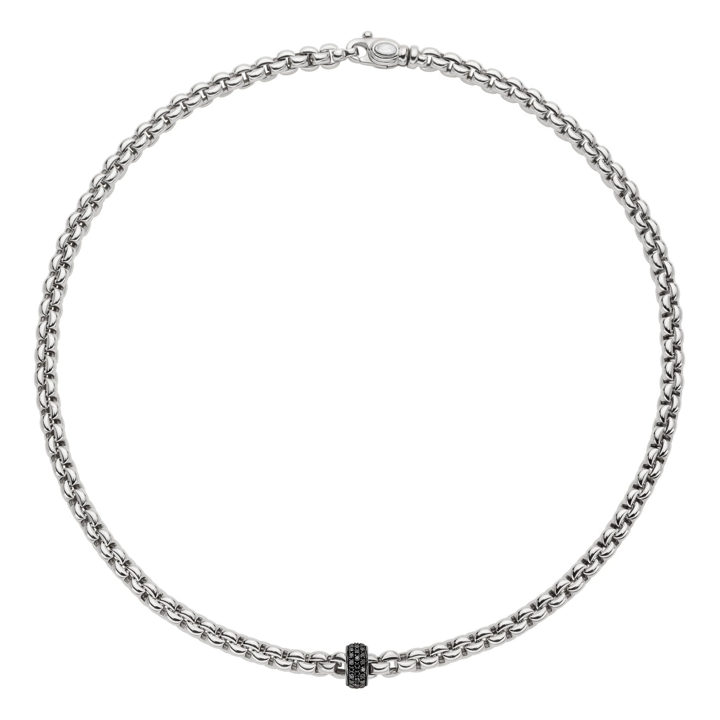 FOPE Eka Necklace-Black Diamond Pavé Rondel