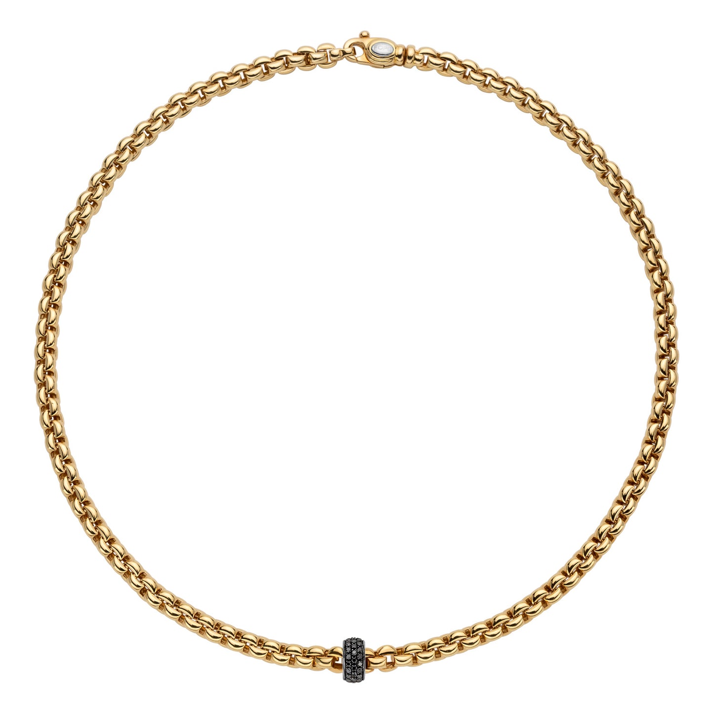 FOPE Eka Necklace-Black Diamond Pavé Rondel