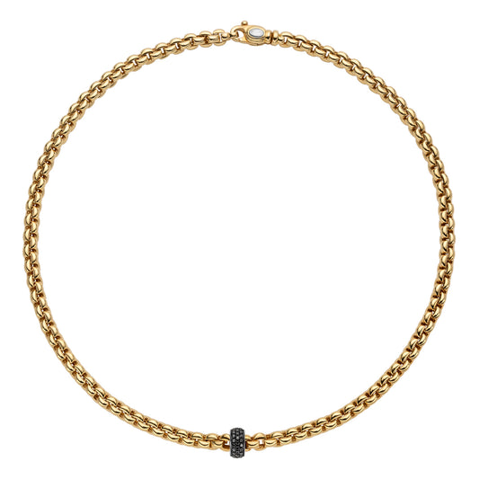 FOPE Eka Necklace-Black Diamond Pavé Rondel