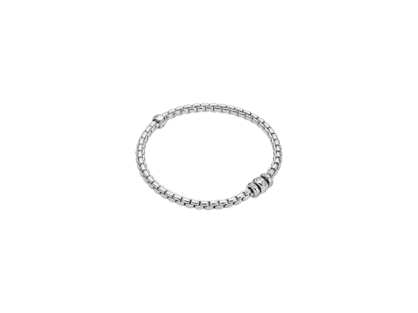 FOPE Eka Tiny Three Diamond Rondel Flex’it Bracelet
