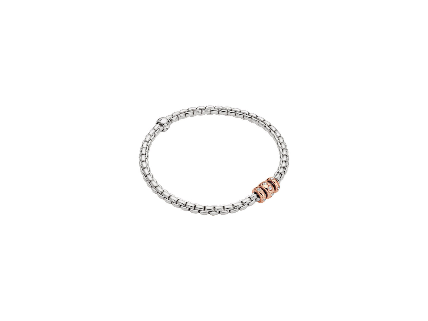 FOPE Eka Tiny Three Diamond Rondel Flex’it Bracelet