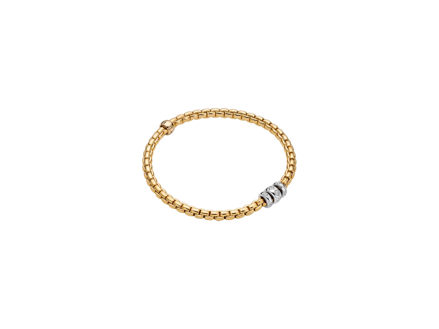 FOPE Eka Tiny Three Diamond Rondel Flex’it Bracelet