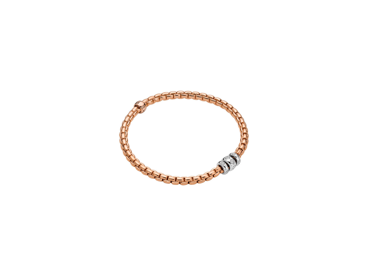 FOPE Eka Tiny Three Diamond Rondel Flex’it Bracelet