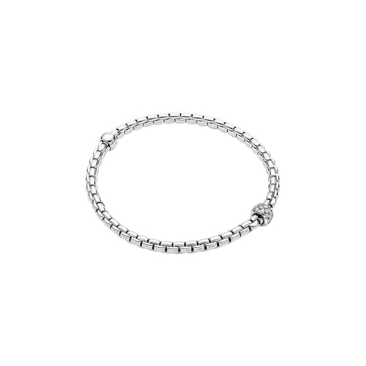 FOPE Eka Flex’it Bracelet with Pavé Diamond Barrel