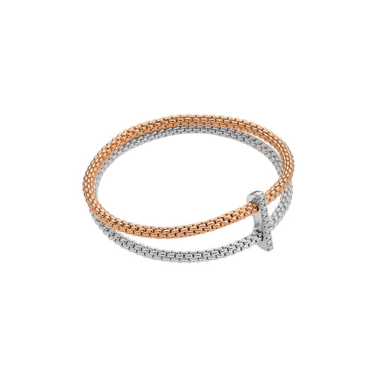 FOPE Prima Two-Row Bracelet with Diamond Bar