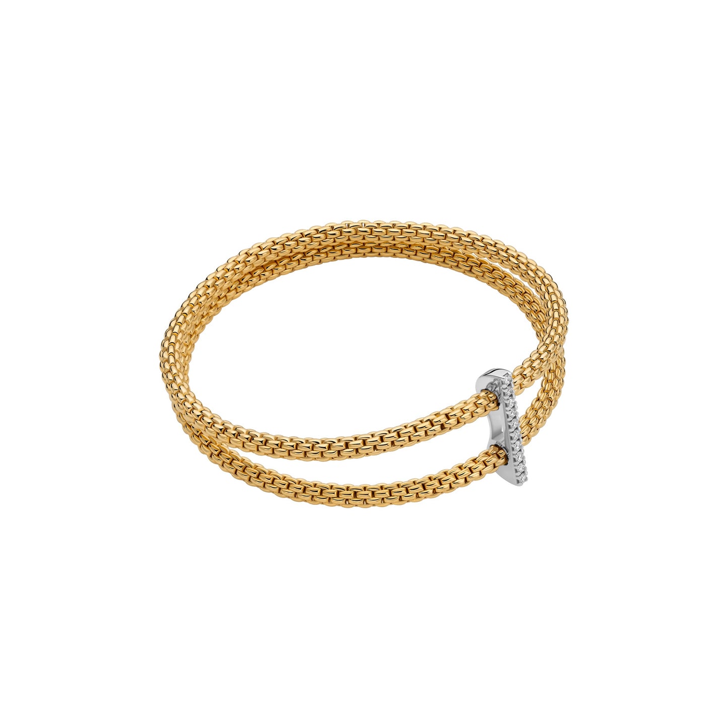 FOPE Prima Two-Row Bracelet with Diamond Bar