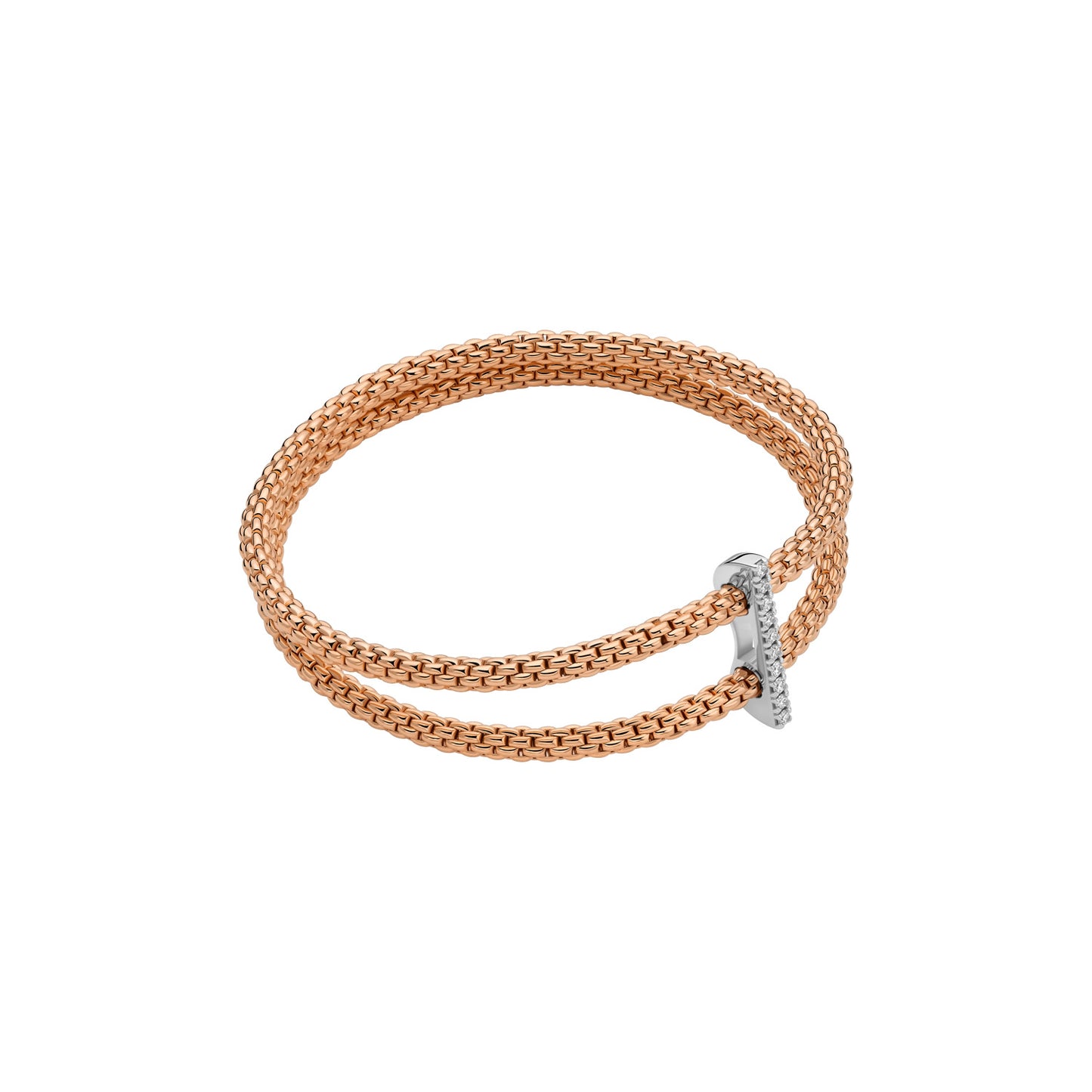 FOPE Prima Two-Row Bracelet with Diamond Bar