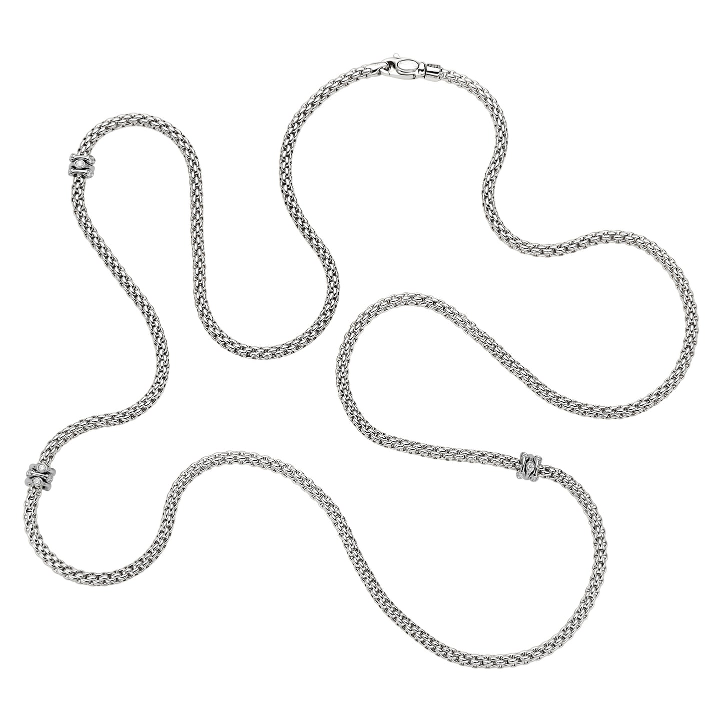 FOPE Prima Long Necklace with Diamond Rondels