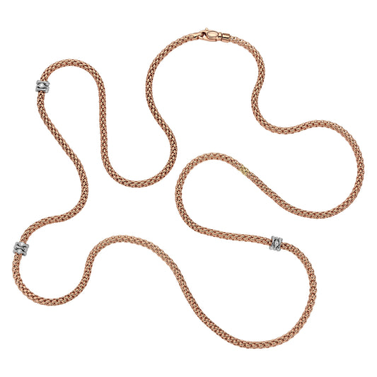 FOPE Prima Long Necklace with Diamond Rondels