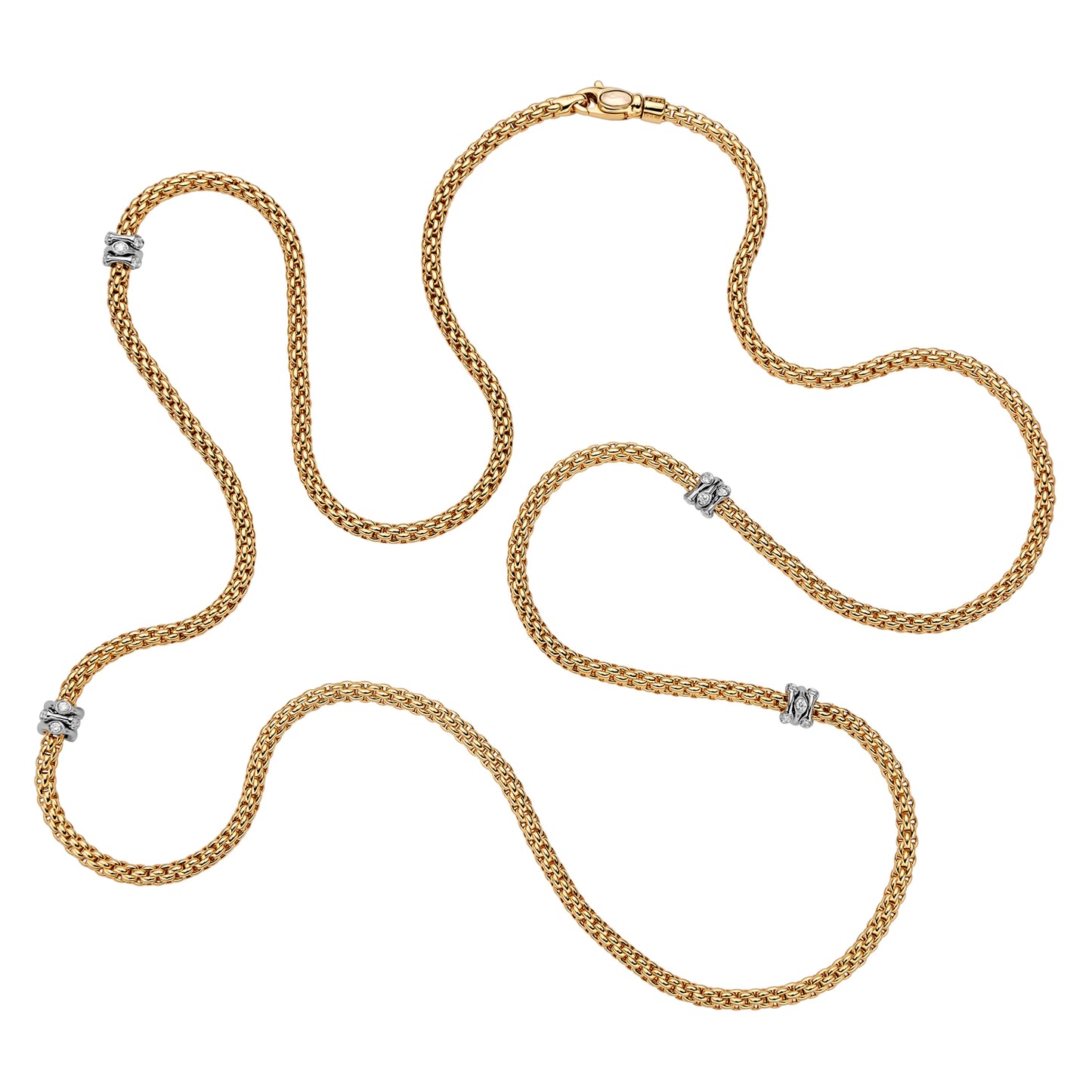 FOPE Prima Long Necklace with Diamond Rondels