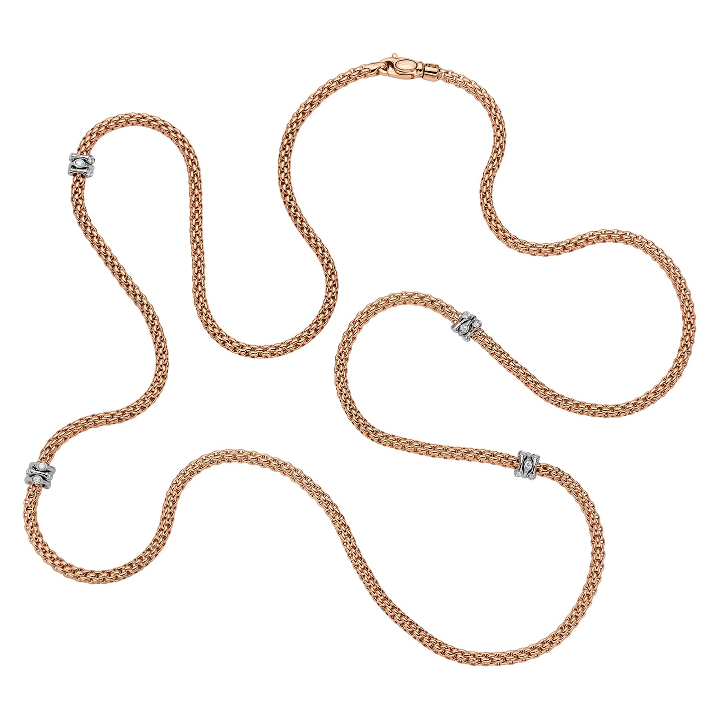 FOPE Prima Long Necklace with Diamond Rondels