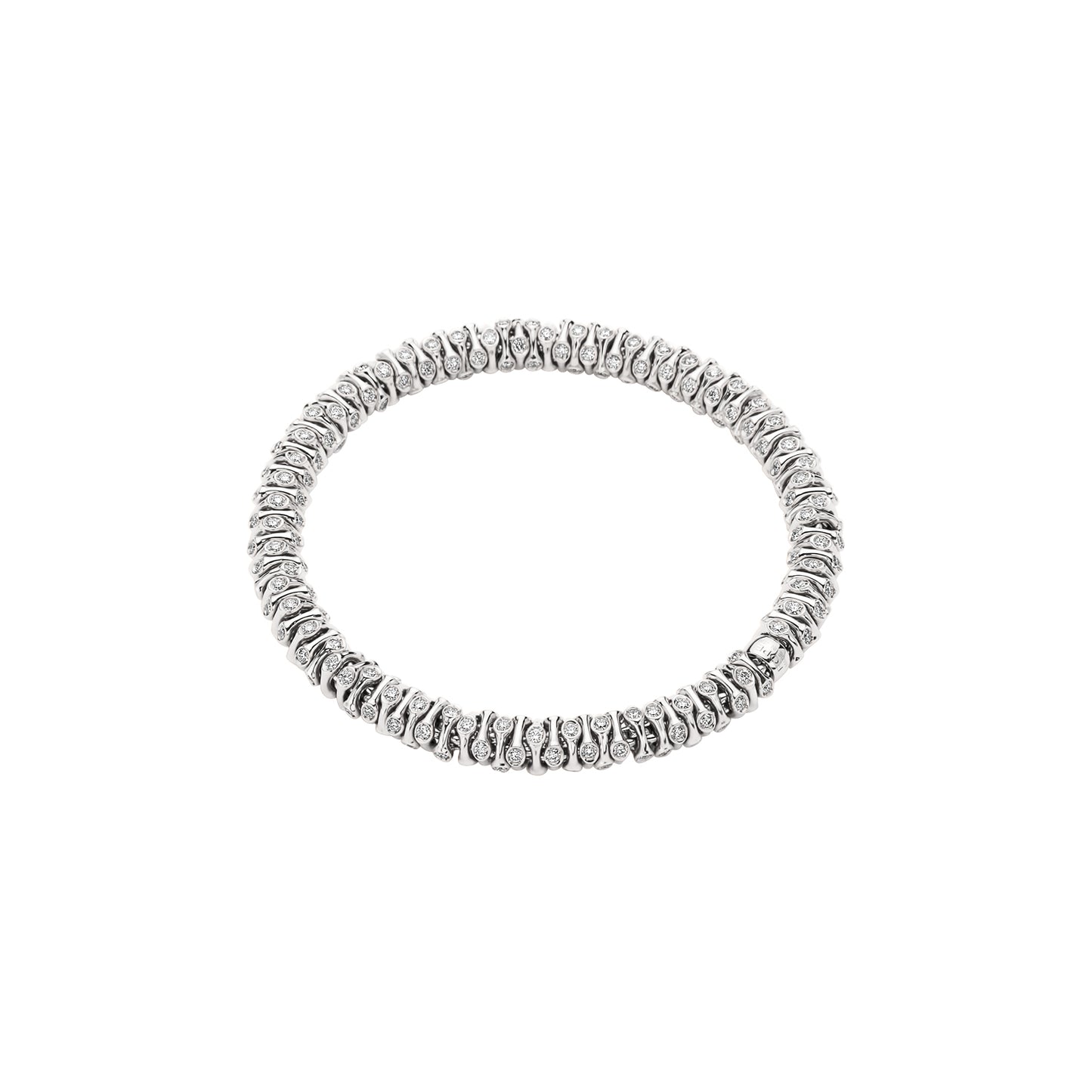 FOPE Full Round Bracelet with Pavé Diamond Rondels