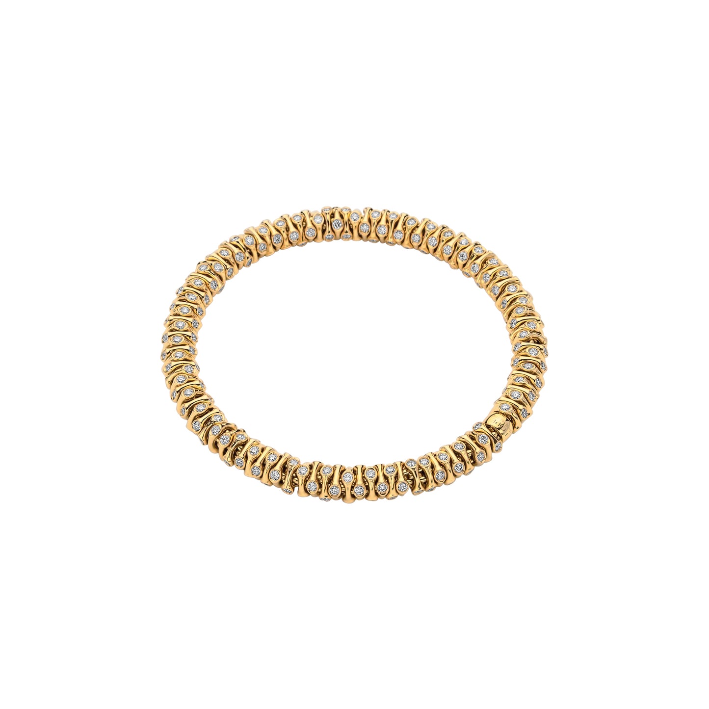 FOPE Full Round Bracelet with Pavé Diamond Rondels