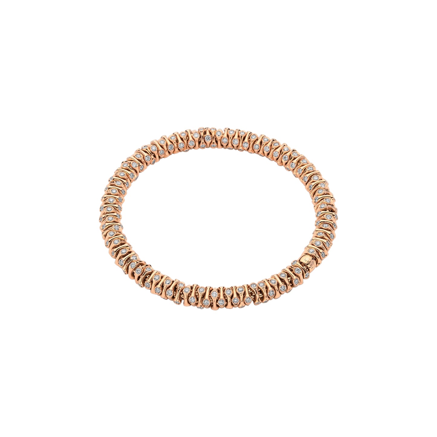 FOPE Full Round Bracelet with Pavé Diamond Rondels