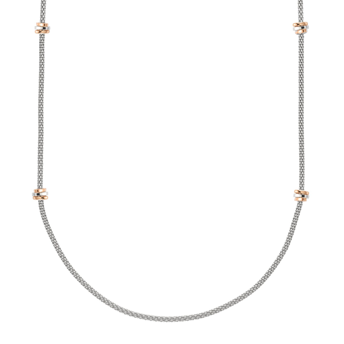 FOPE Prima Long Necklace with Mixed-Gold Rondels