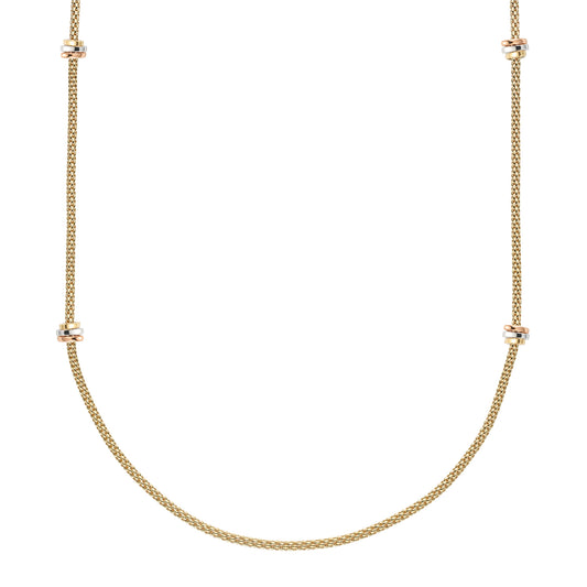 FOPE Prima Long Necklace with Mixed-Gold Rondels