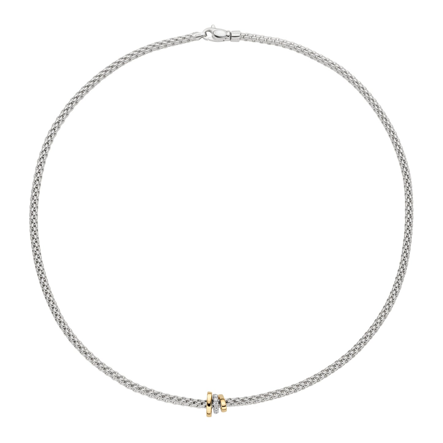 FOPE Prima Necklace with Gold & Diamond Rondel