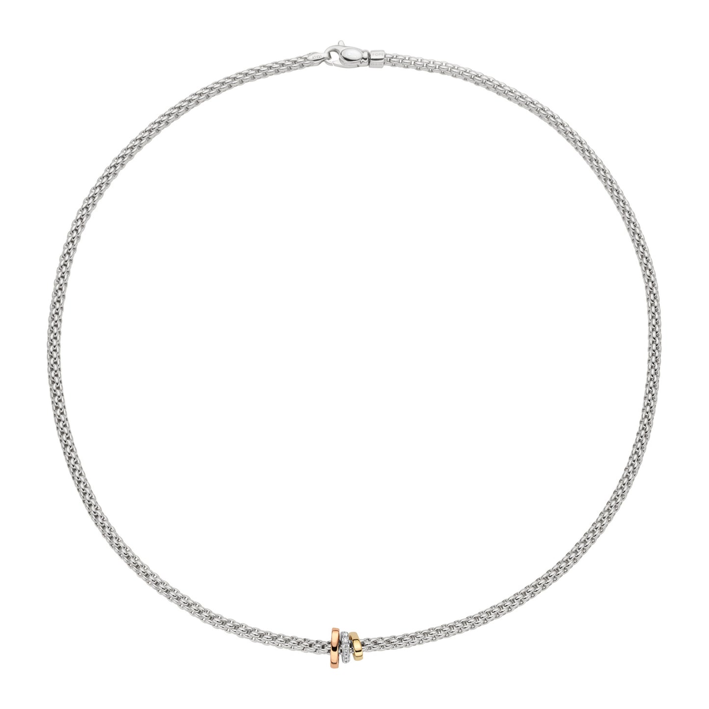 FOPE Prima Necklace with Gold & Diamond Rondel