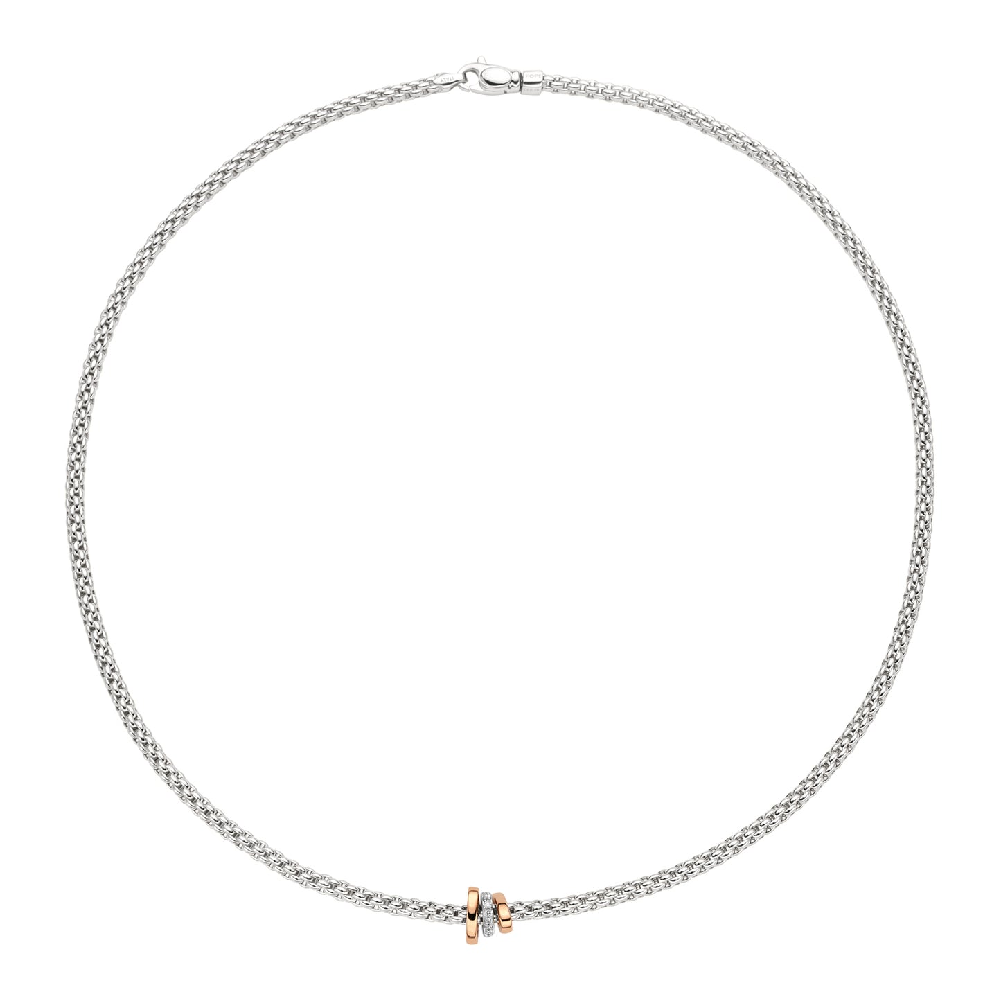 FOPE Prima Necklace with Gold & Diamond Rondel