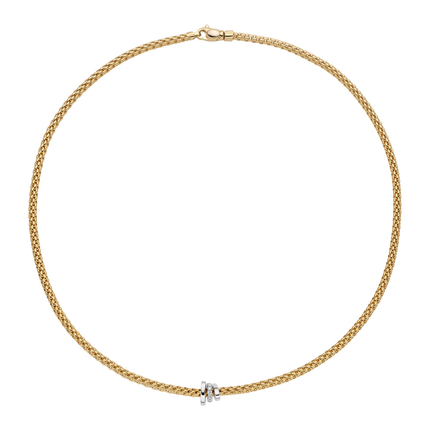 FOPE Prima Necklace with Gold & Diamond Rondel