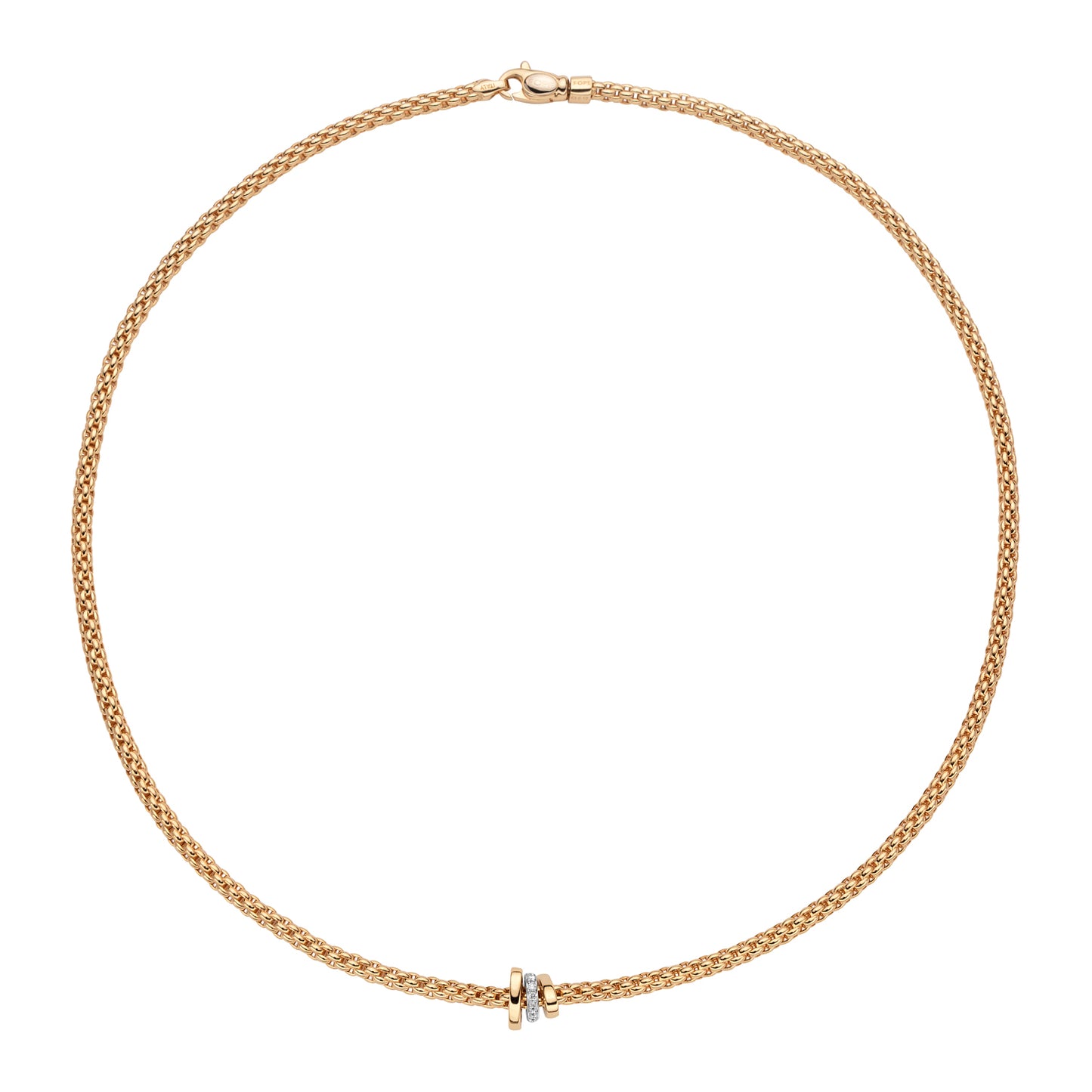 FOPE Prima Necklace with Gold & Diamond Rondel