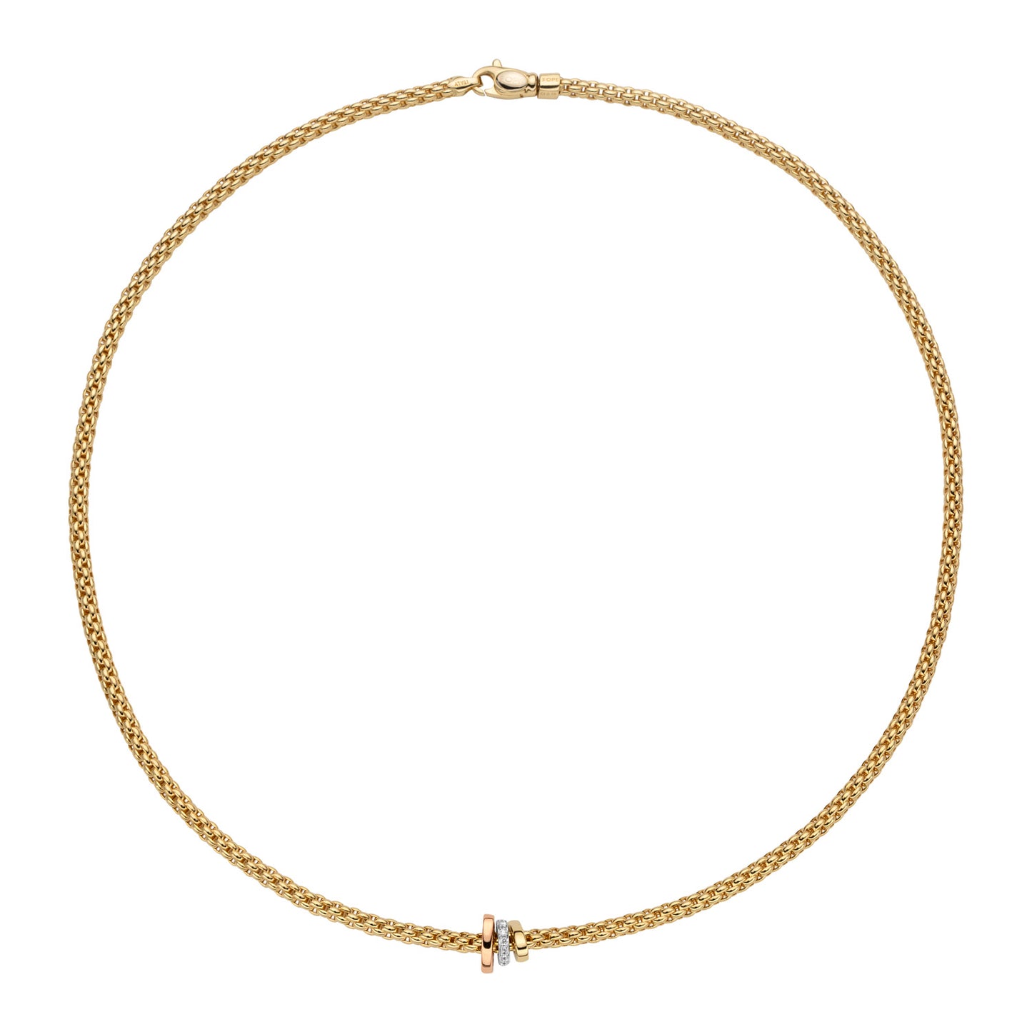 FOPE Prima Necklace with Gold & Diamond Rondel