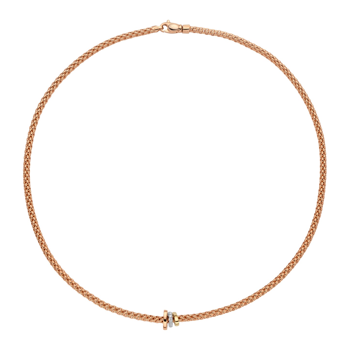 FOPE Prima Necklace with Gold & Diamond Rondel
