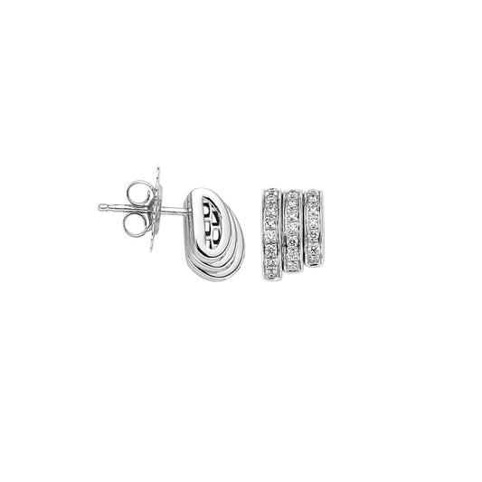 Fope Prima Stud Earrings Pave
